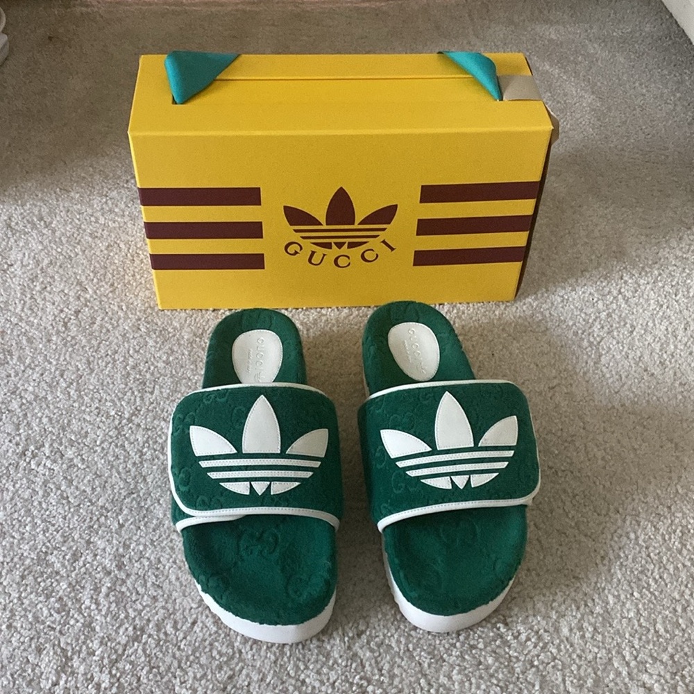 Gucci x Adidas GG Platform Sandals
